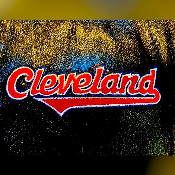 Mirage All Leather Cleveland Indians Bomber Jacket (XL) Oversized